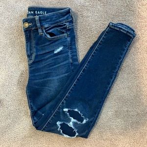 American Eagle High Waisted Patched Jegging